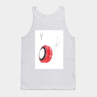 Y for Yoyo alphabet illustration, pencil illustration from my alphabet series Tank Top